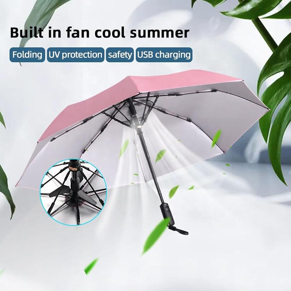 Sun Umbrella with Fan and Mister