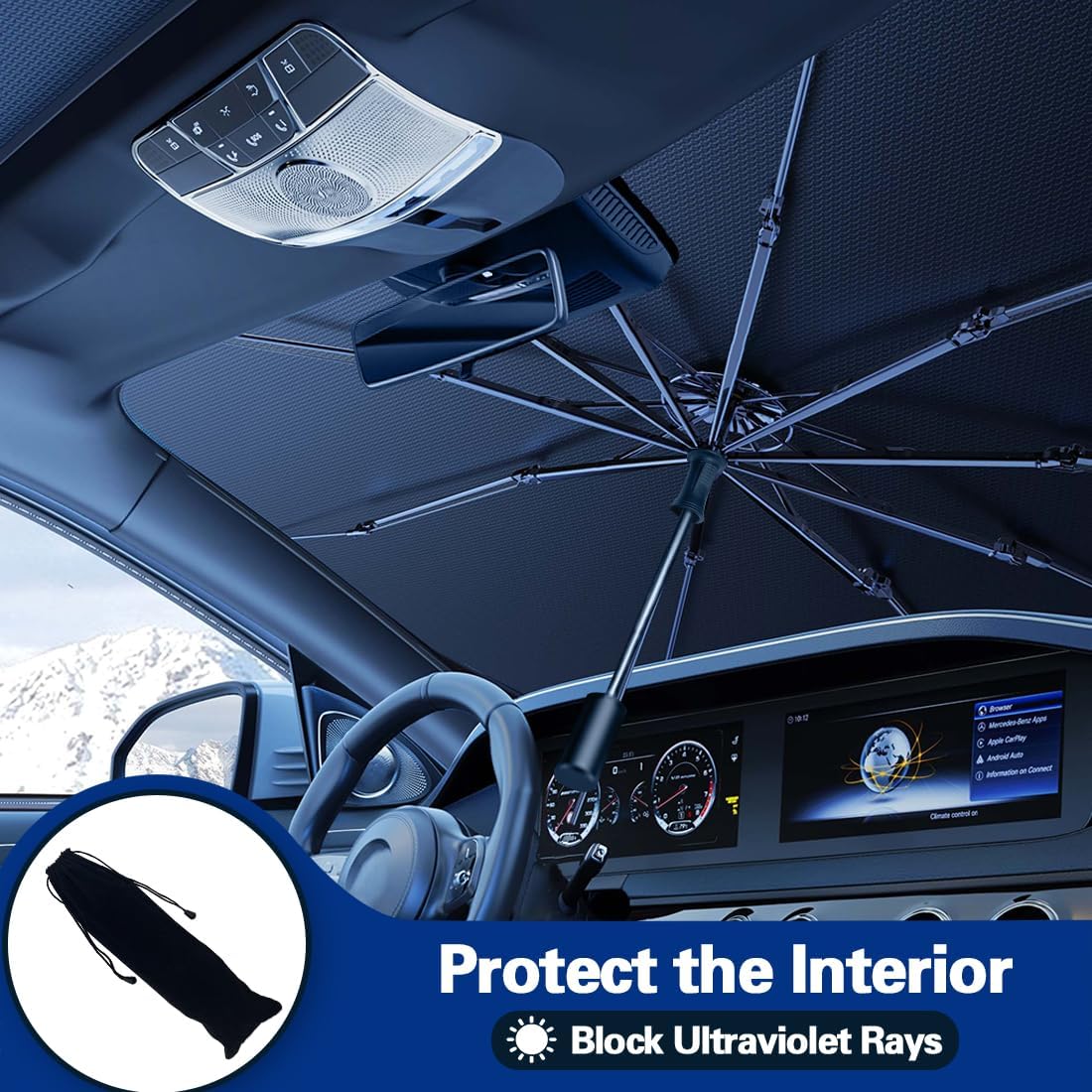 Foldable Car Sun Shade Umbrella